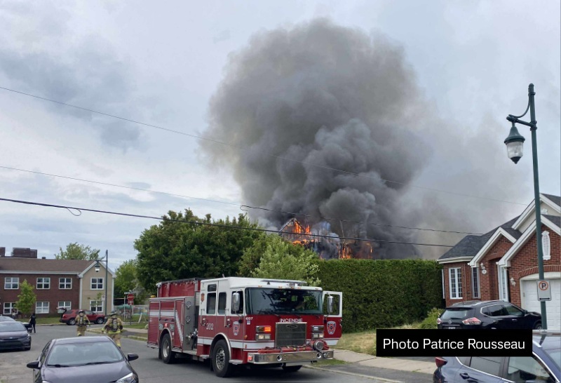 DERNIÉRE HEURE Incendie majeur dans une résidence de Terrebonne 
